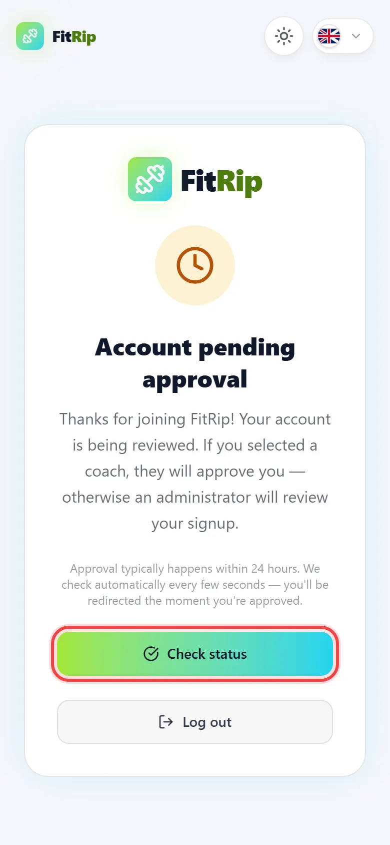 Wait for approval