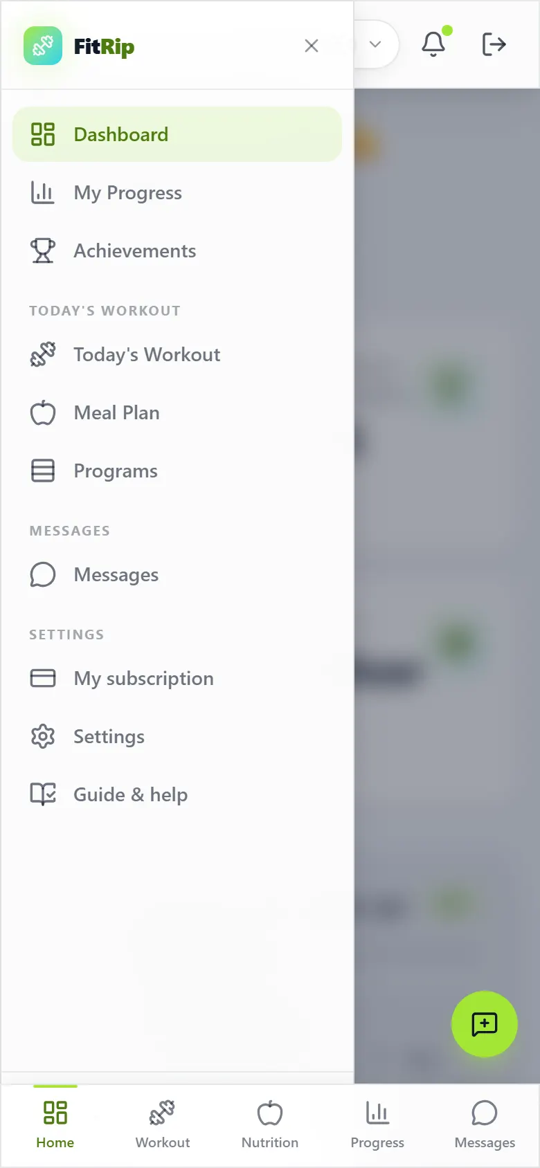 The ☰ menu