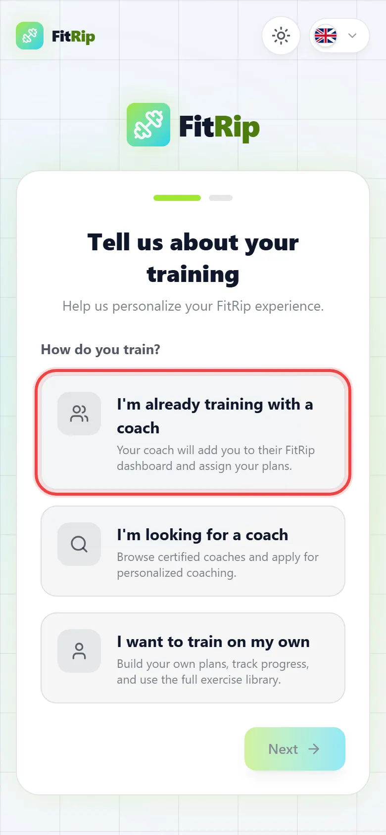 Tell us how you train