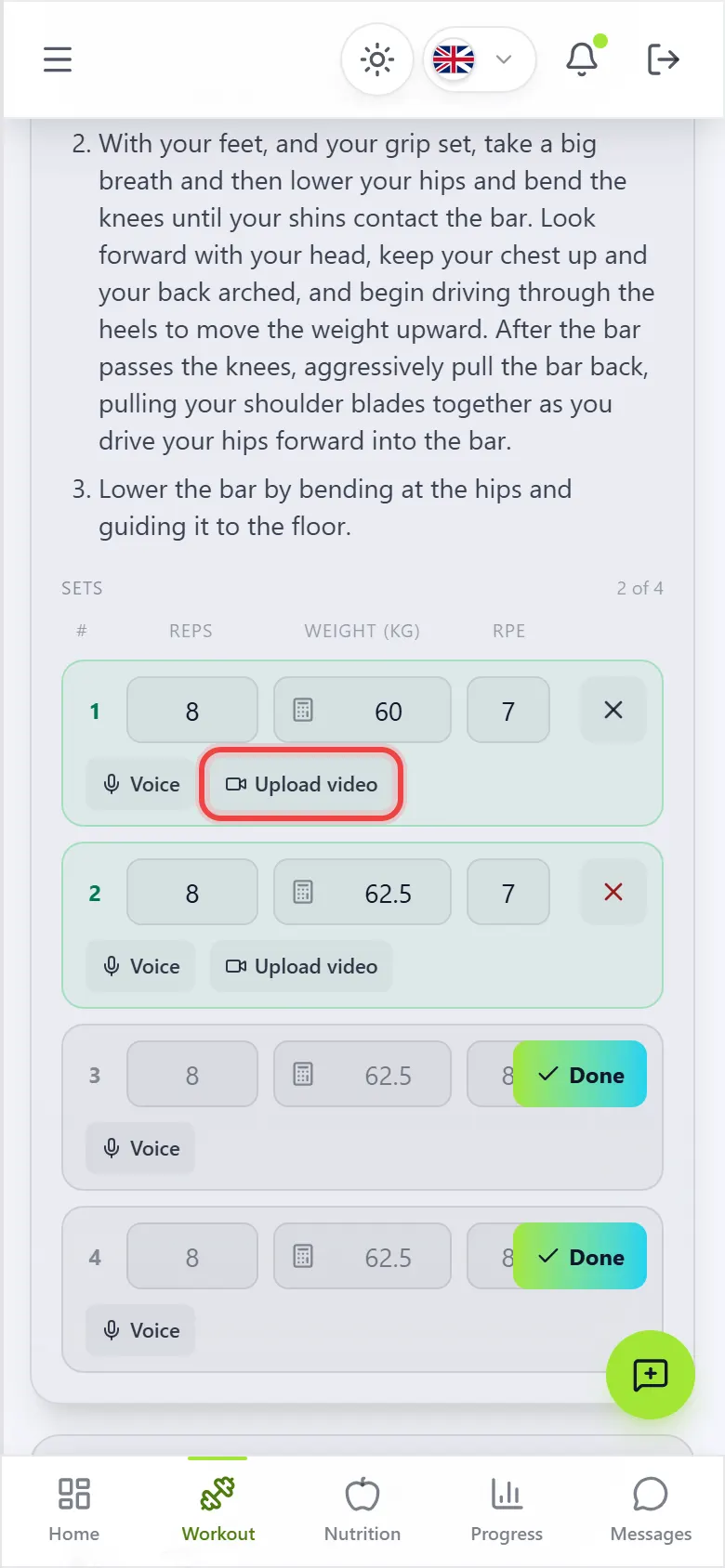 Finish the set and upload the video
